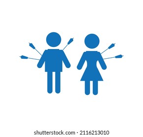 Target man and woman icon