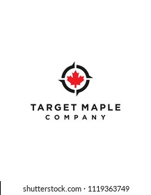 target maple logo design vector illustration template