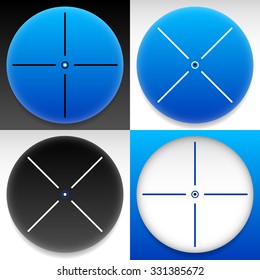 Target mark, cross hair set.