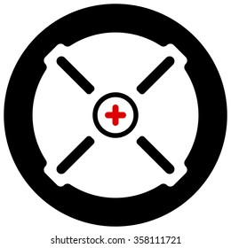 Target mark, cross-hair, reticle isolated on white. Vector graphic