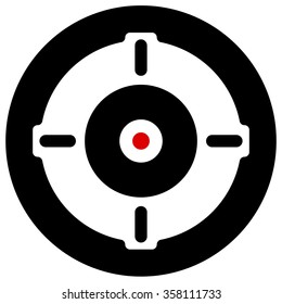 Target mark, cross-hair, reticle isolated on white. Vector graphic