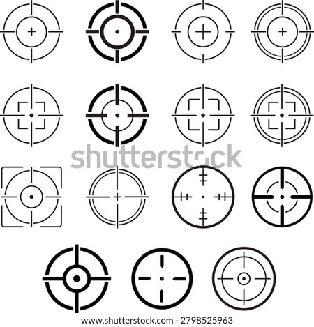Target Mark Icon Set : Target, Goal Achievement, Aiming Symbol Material