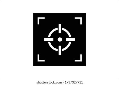 Target Mark Silhouette. Aiming focus