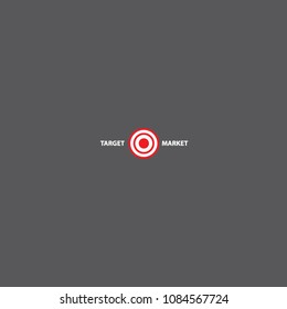 Target market background with free copy space