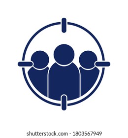 target market, customer, client concept flat design, icon, sign, logo, symbol, vector illustration