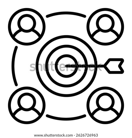 Target Market Icon Element For Design