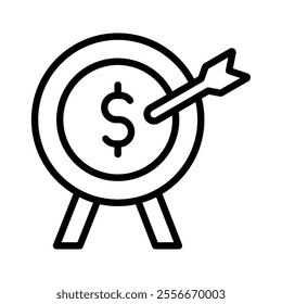 target market icon line vector illustration on white background.