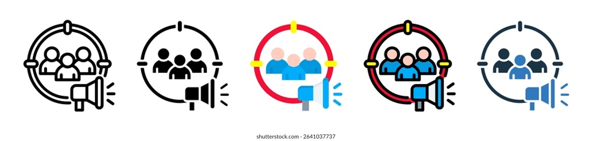 Target Market Icon Multiple Style