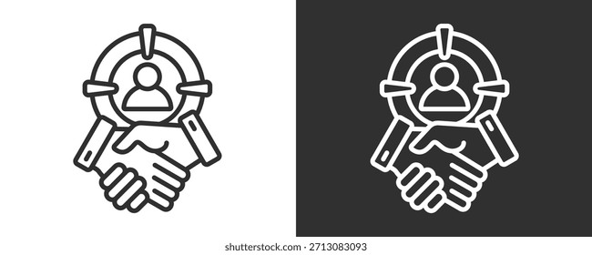 Conjunto De Iconos De Mercado De Destino Colección De Vector Aislada En Blanco Y Negro