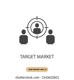 target market icons  symbol vector elements for infographic web