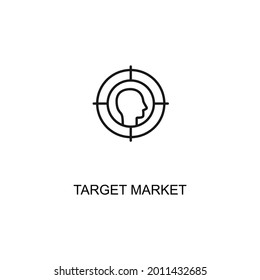 Target Market Thin Line Icon Vector Eps 10, 48x48 Icon 