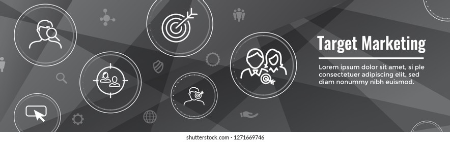 Target Marketing Icon Set - Web Header Banner