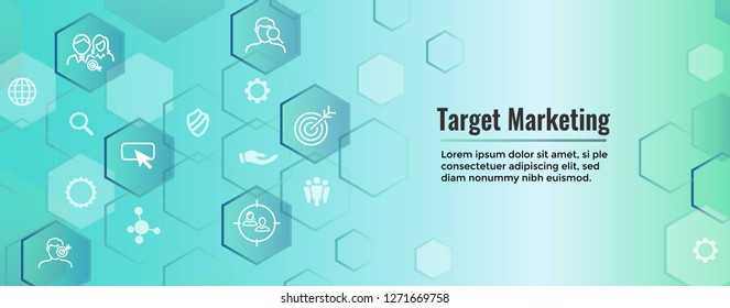 Target Marketing Icon Set - Web Header Banner