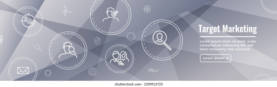 Target Marketing Icon Set - Web Header Banner