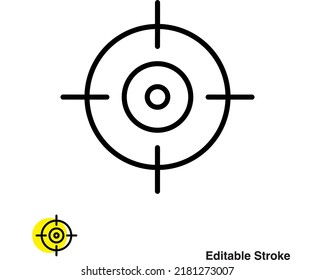 Target Marketing Vector Line Icon