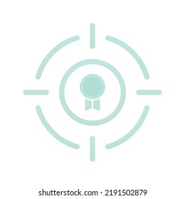 elemento icono de plantilla de diseño de degradado de logotipo de medalla de destino