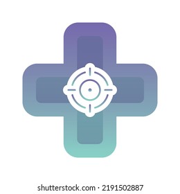 target medical logo gradient design template icon element