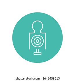 target military force line block style vector illustration design