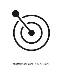 Target. Minimal thin line web icon. Simple vector illustration outline.