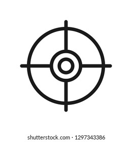 Target. Minimal thin line web icon. Simple vector illustration outline.