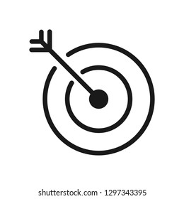 Target. Minimal thin line web icon. Simple vector illustration outline.