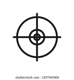 Target. Minimal thin line web icon. Simple vector illustration outline.