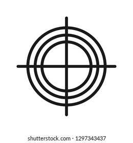 Target. Minimal thin line web icon. Simple vector illustration outline.