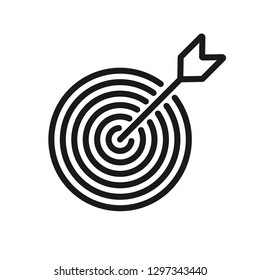 Target. Minimal thin line web icon. Simple vector illustration outline.