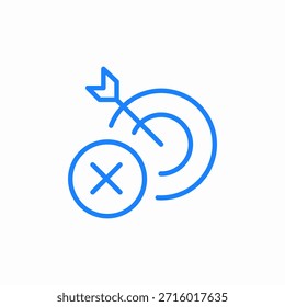 Vector de signo de ícono perdido de destino