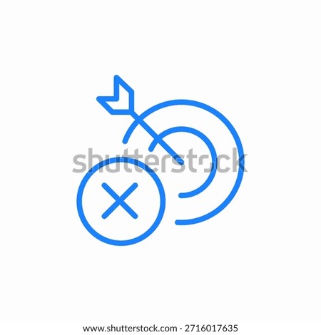 target missed icon sign vector