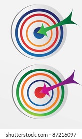 target mission here vector you can user for business, education or presentation