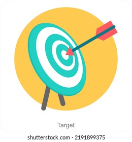 Concepto De Icono De Destino Y Misión