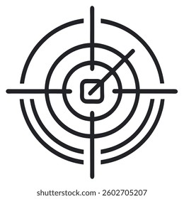 target mission icon line art on white background