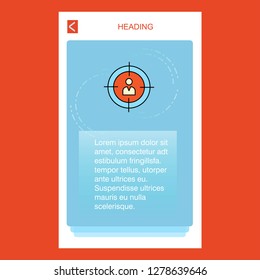 Target mobile vertical banner design design. Vector