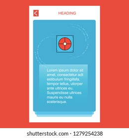 Target mobile vertical banner design design. Vector