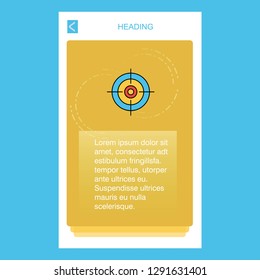 Target  mobile vertical banner design design. Vector