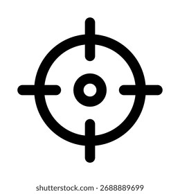 Icono moderno de destino para proyectos profesionales y creativos de establecimiento de objetivos, enfoque y logro