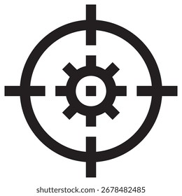 Icono de Vector moderno de destino: Plantilla de símbolos de ilustración mínima para el diseño de interfaz de usuario del App móvil de Web