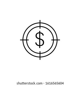 target, money, protest line icon. Elements of protests illustration icons. Signs, symbols can be used for web, logo, mobile app, UI, UX