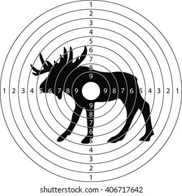 Target Moose For The Shooting Range Small Arms Made In The Vector