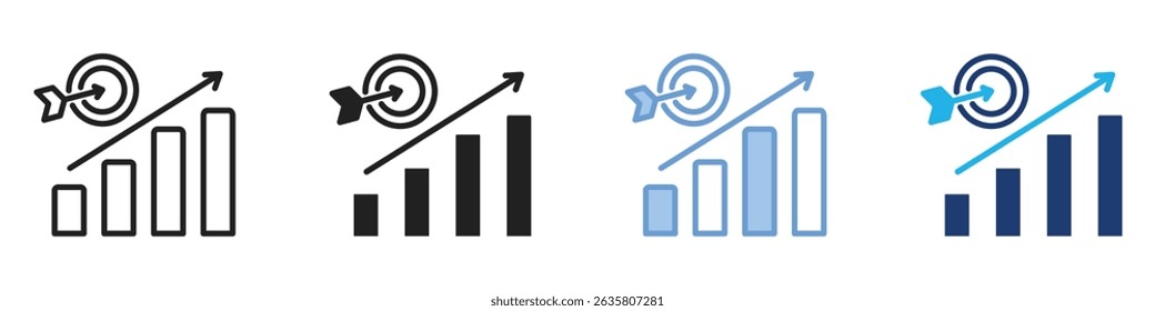 Target multi style. Simple illustration icon set.
