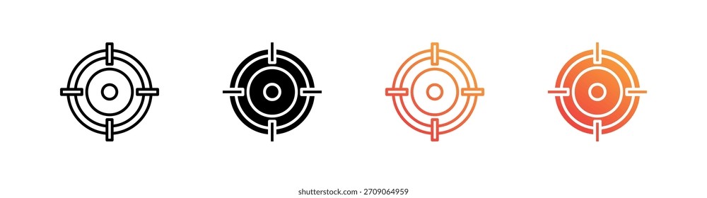 Vector de conjunto de iconos de estilo múltiple de destino