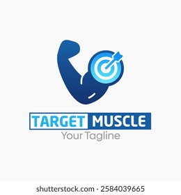 Target Muscle Logo Design Template. Good for Business, Agency, Community and Organization