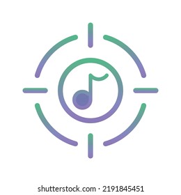 target music logo gradient design template icon element