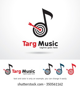 Target Music Logo Template Design Vector 