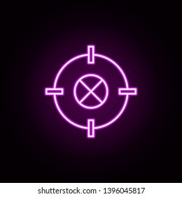 target neon icon. Elements of finance set. Simple icon for websites, web design, mobile app, info graphics