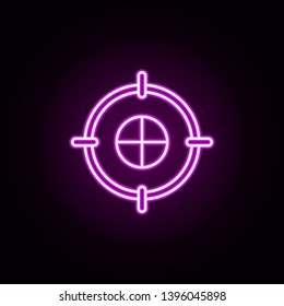 target neon icon. Elements of finance set. Simple icon for websites, web design, mobile app, info graphics