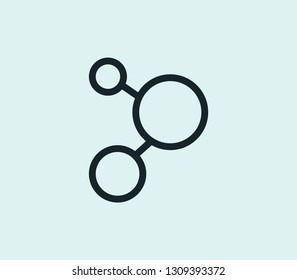 Target node icon line isolated on clean background. Target node icon concept drawing icon line in modern style. Vector illustration for your web mobile logo app UI design.