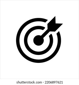 Target objective icon vector graphic illustration