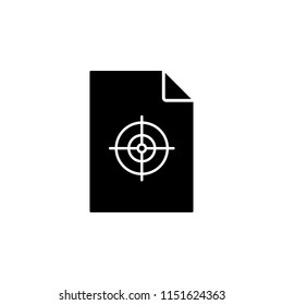 target on document icon. Element of document icon. Premium quality graphic design icon. Signs and symbols collection icon for websites, web design, mobile app